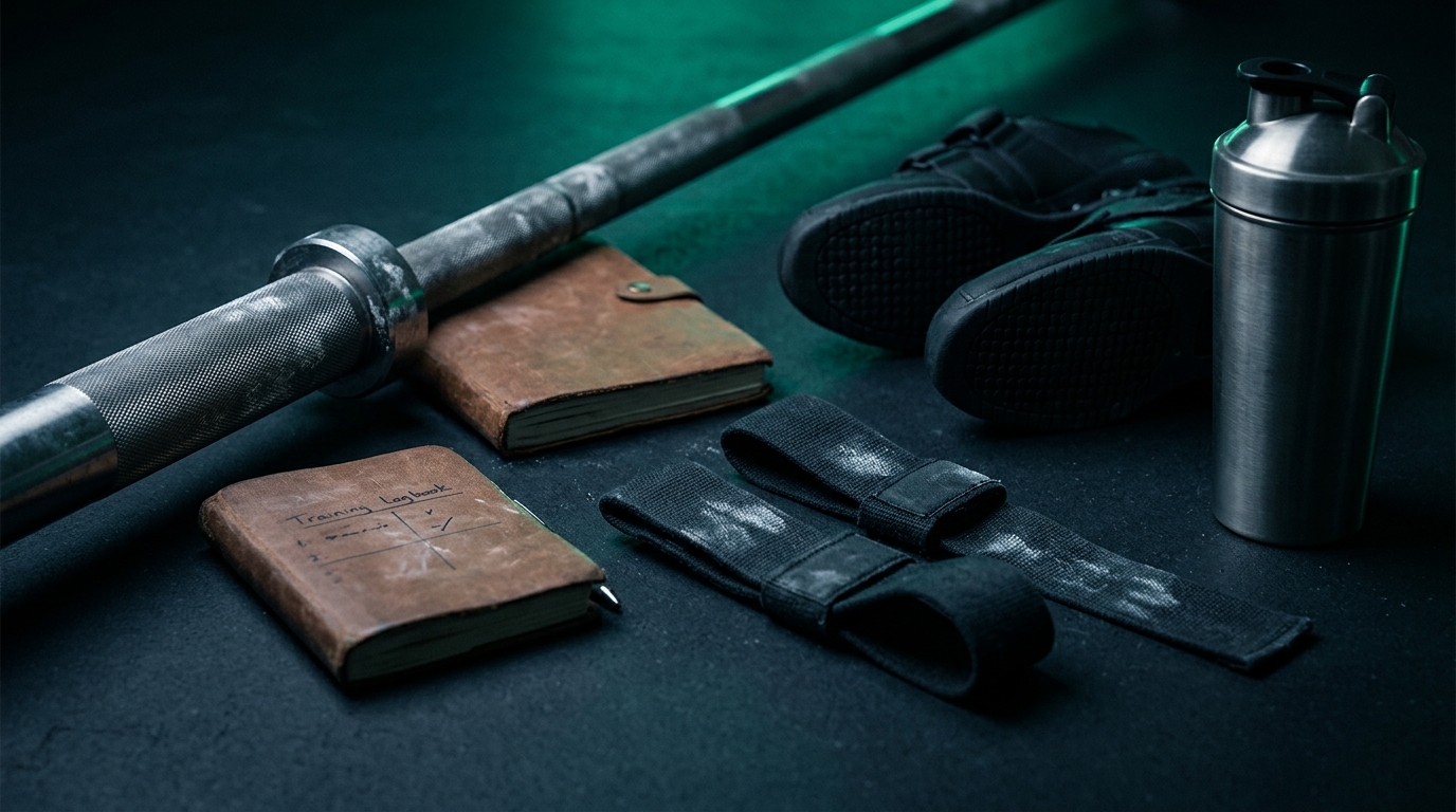 Essential items packed for a gym session